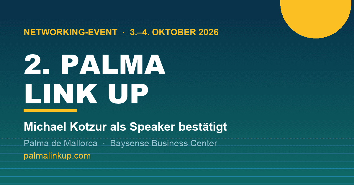Speed Networking auf der 2. PALMA LINK UP: Michael Kotzur als Speaker bestätigt